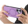 Coque arrière Phonesta Retro Vegan Leather MagSafe pour Apple iPhone 16 Plus - Violet 4
