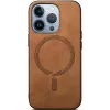 Coque arrière Phonesta Retro Vegan Leather MagSafe pour Apple iPhone 16 Pro - Marron 3