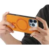 Coque arrière Phonesta Retro Vegan Leather MagSafe pour Apple iPhone 16 Pro - Orange 4