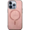 Coque arrière Phonesta Retro Vegan Leather MagSafe pour Apple iPhone 16 Pro Max - Rose 3