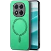 Coque arrière Phonesta Retro Vegan Leather MagSafe pour Xiaomi Redmi Note 14 Pro Plus - Vert
