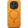 Coque arrière Phonesta Retro Vegan Leather MagSafe pour Xiaomi Redmi Note 14 Pro Plus - Orange 3