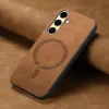 Coque arrière Phonesta Retro Vegan Leather MagSafe pour Samsung Galaxy A36/A56 - Marron 4