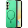 Coque arrière Phonesta Retro Vegan Leather MagSafe pour Samsung Galaxy A36/A56 - Vert