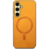 Coque arrière Phonesta Retro Vegan Leather MagSafe pour Samsung Galaxy A36/A56 - Orange 2