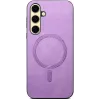 Coque arrière Phonesta Retro Vegan Leather MagSafe pour Samsung Galaxy A36/A56 - Violet 2