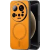 Coque arrière Phonesta Retro Vegan Leather MagSafe pour Xiaomi 15 Ultra - Orange