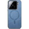 Coque arrière Phonesta Retro Vegan Leather MagSafe pour Xiaomi 15 - Bleu 2