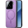 Coque arrière Phonesta Retro Vegan Leather MagSafe pour Xiaomi 15 - Violet