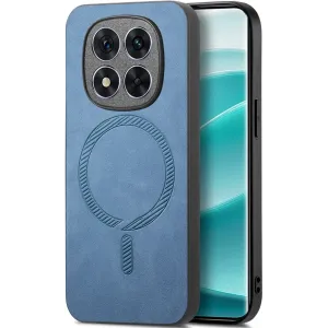 Coque arrière Phonesta Retro Vegan Leather MagSafe pour Xiaomi Redmi Note 14 Pro 5G / Xiaomi Poco X7 - Bleu
