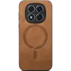 Coque arrière Phonesta Retro Vegan Leather MagSafe pour Xiaomi Redmi Note 14 Pro 5G / Xiaomi Poco X7 - Marron 2