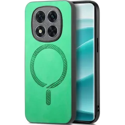 Coque arrière Phonesta Retro Vegan Leather MagSafe pour Xiaomi Redmi Note 14 Pro 5G / Xiaomi Poco X7 - Vert