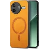 Coque arrière Phonesta Retro Vegan Leather MagSafe pour Xiaomi Poco F7 Pro - Orange