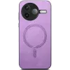 Coque arrière Phonesta Retro Vegan Leather MagSafe pour Xiaomi Poco F7 Pro - Violet 2