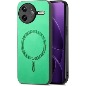 Coque arrière Phonesta Retro Vegan Leather MagSafe pour Xiaomi Poco F7 Ultra - Vert