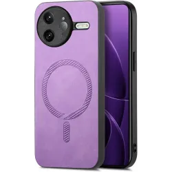 Coque arrière Phonesta Retro Vegan Leather MagSafe pour Xiaomi Poco F7 Ultra - Violet
