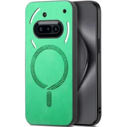 Coque arrière Phonesta Retro Vegan Leather MagSafe pour Nothing Phone (3a) - Vert