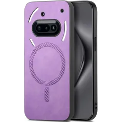 Coque arrière Phonesta Retro Vegan Leather MagSafe pour Nothing Phone (3a) - Violet