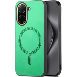 Coque arrière Phonesta Retro Vegan Leather MagSafe pour Xiaomi Redmi A5 171.7mm - Vert