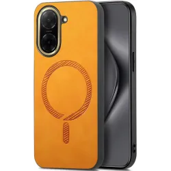 Coque arrière Phonesta Retro Vegan Leather MagSafe pour Xiaomi Redmi A5 171.7mm - Orange