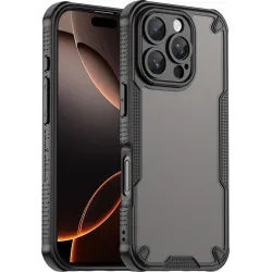 Coque arrière Phonesta Shockproof Armor pour Apple iPhone 16 Pro Max - Noir