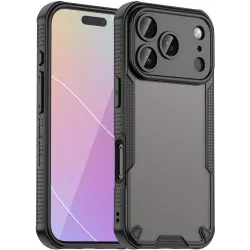 Coque arrière Phonesta Shockproof Armor pour Apple iPhone 17 Pro - Noir