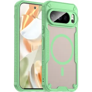 Coque arrière Phonesta Shockproof Armor avec MagSafe pour Google Pixel 10 Pro - Vert