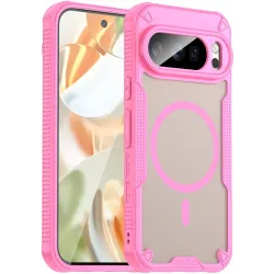 Coque arrière Phonesta Shockproof Armor avec MagSafe pour Google Pixel 10 Pro - Rose
