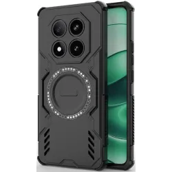 Coque arrière Phonesta Shield Armor avec MagSafe pour Xiaomi Redmi Note 14 Pro 5G / Xiaomi Poco X7 - Noir