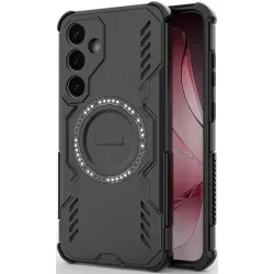 Coque arrière Phonesta Shield Armor avec MagSafe pour Samsung Galaxy S25 Plus/S24 Plus - Noir