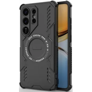 Coque arrière Phonesta Shield Armor avec MagSafe pour Samsung Galaxy S26 Ultra - Noir