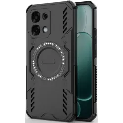 Coque arrière Phonesta Shield Armor avec MagSafe pour Oppo A6 Pro - Noir