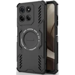 Coque arrière Phonesta Shield Armor avec MagSafe pour Motorola Moto G17/G17 Power/G15/G15 Power - Noir