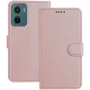 Coque portefeuille Phonesta Smooth Skin pour Motorola Moto G05 / Moto E15 - Or rose