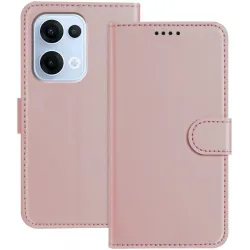 Coque portefeuille Phonesta Smooth Skin pour Oppo Reno13 - Or rose