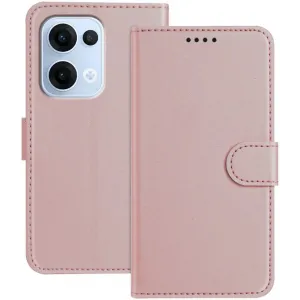 Coque portefeuille Phonesta Smooth Skin pour Oppo Reno13 - Or rose