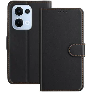 Coque portefeuille Phonesta Smooth Skin pour Oppo Reno13 - Noir