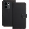Coque portefeuille Phonesta Smooth Skin pour Oppo Reno13 F 4G/5G / Reno13 FS 5G - Noir