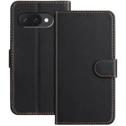 Coque portefeuille Phonesta Smooth Skin pour Google Pixel 9a - Noir