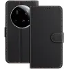 Coque portefeuille Phonesta Smooth Skin pour Xiaomi 15 Ultra - Noir