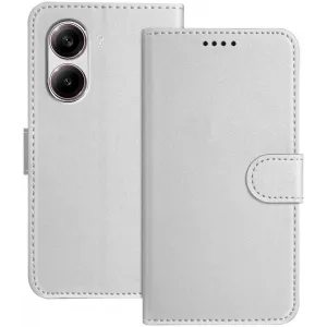 Coque portefeuille Phonesta Smooth Skin pour Xiaomi Poco X7 Pro - Argent
