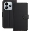 Coque portefeuille Phonesta Smooth Skin pour Xiaomi Redmi Note 14 5G / Xiaomi Poco M7 Pro - Noir