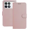 Coque portefeuille Phonesta Smooth Skin pour Xiaomi 14T - Or rose