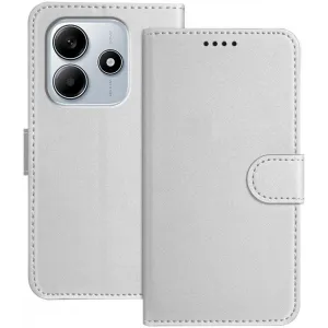Coque portefeuille Phonesta Smooth Skin pour Xiaomi Redmi Note 14 4G 164.8mm - Argent