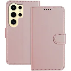 Coque portefeuille Phonesta Smooth Skin pour Samsung Galaxy S24 Ultra - Or rose