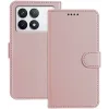 Coque portefeuille Phonesta Smooth Skin pour Xiaomi 14T Pro - Or rose