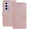 Coque portefeuille Phonesta Smooth Skin pour Oppo Reno12 Pro - Or rose