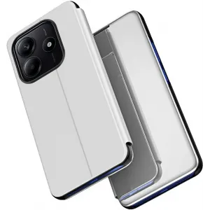 Coque à rabat Phonesta Smart Mirror View pour Xiaomi Redmi Note 14 5G - Argent