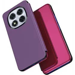 Coque à rabat Phonesta Smart Mirror View pour Xiaomi Redmi Note 14 Pro 5G / Xiaomi Poco X7 - Violet