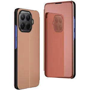 Coque à rabat Phonesta Smart Mirror View pour Xiaomi 15T Pro - Or rose
